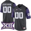 Custom TCU Horned Frogs Football Anthracite Jersey - All Stitched