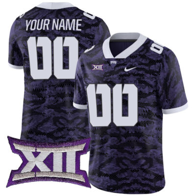Custom TCU Horned Frogs Football Purple Limited Jersey - All Stitched