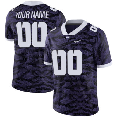 Custom TCU Horned Frogs Football Purple Limited Jersey - All Stitched