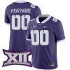Custom TCU Horned Frogs Football Purple Game Jersey - All Stitched