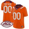 Custom Virginia Tech Hokies Football Orange Alternate Game Jersey - All Stitched