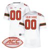 Custom Miami Hurricanes Football White Jersey - All Stitched