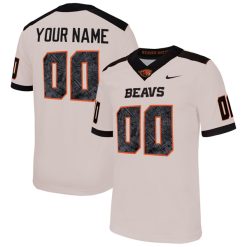 Custom Oregon State Beavers Football White Away Jersey - All Stitched
