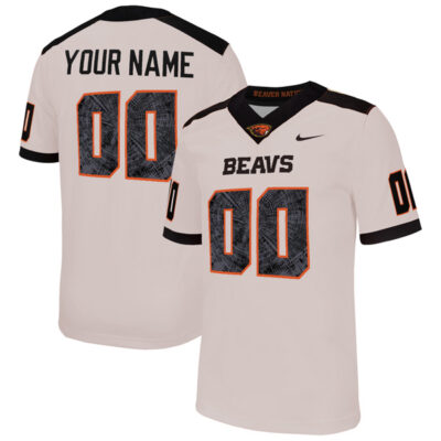 Custom Oregon State Beavers Football White Away Jersey - All Stitched
