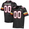 Custom Maryland Terrapins Football Black Jersey - All Stitched