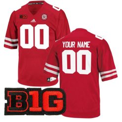 Custom Nebraska Cornhuskers Football Scarlet Jersey - All Stitched