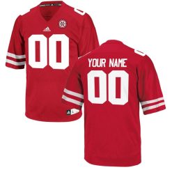 Custom Nebraska Cornhuskers Football Scarlet Jersey - All Stitched