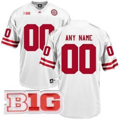 Custom Nebraska Cornhuskers Football White Jersey - All Stitched