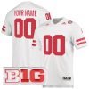 Custom Nebraska Cornhuskers Football White Premier Jersey - All Stitched