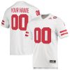 Custom Nebraska Cornhuskers Football White Premier Jersey - All Stitched