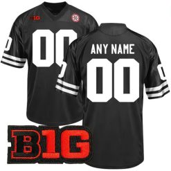 Custom Nebraska Cornhuskers Football Black Jersey - All Stitched