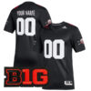 Custom Nebraska Cornhuskers Football Black Premier Strategy Jersey - All Stitched
