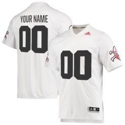 Custom Nebraska Cornhuskers Football White Premier Strategy Jersey - All Stitched