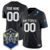Custom Air Force Falcons Football Black Alternate Game Jersey - All Stitched