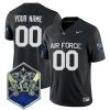 Custom Air Force Falcons Football Black Alternate Game Jersey - All Stitched