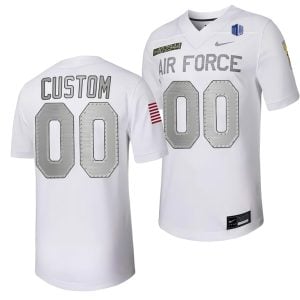 Custom Air Force Falcons Football White Rivalry Jersey - All Stitched