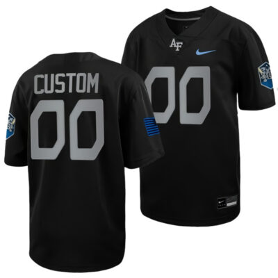 Custom Air Force Falcons Football Black Rivalry Jersey - All Stitched