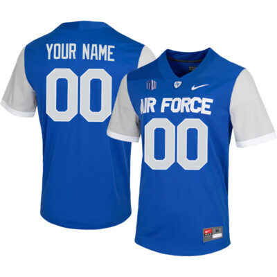 Custom Air Force Falcons Football Royal Blue Jersey - All Stitched