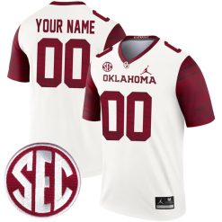 Custom Oklahoma Sooners Football Legend White Jersey - All Stitched