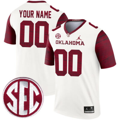 Custom Oklahoma Sooners Football Legend White Jersey - All Stitched