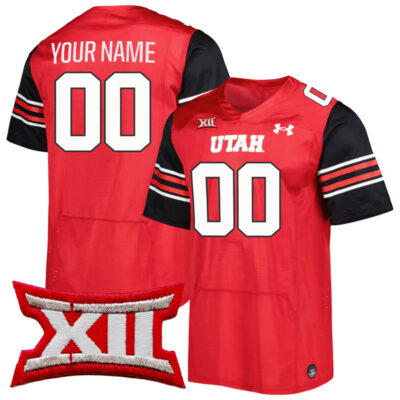 Custom Utah Utes Football Red Home Game Jersey - All Stitched
