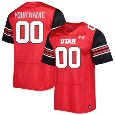 Custom Utah Utes Football Red Home Game Jersey - All Stitched