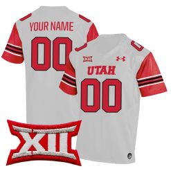 Custom Utah Utes Football White Away Game Jersey - All Stitched