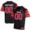 Custom Utah Utes Football Black Alternate Game Jersey - All Stitched