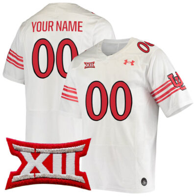 Custom Utah Utes Football White Throwback Game Jersey - All Stitched