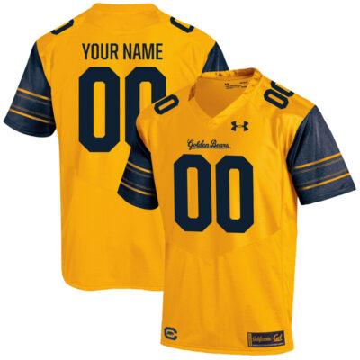 Custom California Golden Bears Football Gold Alternate Game Jersey - All Stitched