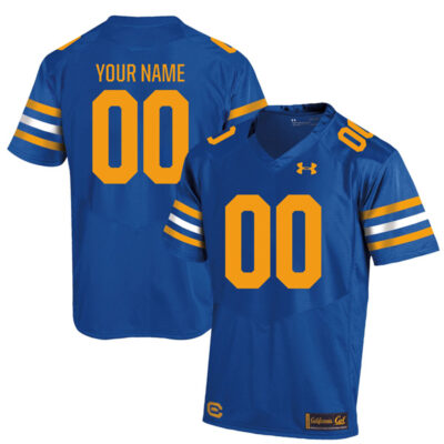 Custom California Golden Bears Football Royal Blue Jersey - All Stitched