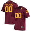 Custom Arizona State Sun Devils Football Maroon Premier Jersey - All Stitched