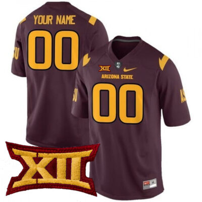 Custom Arizona State Sun Devils Football Maroon Jersey - All Stitched