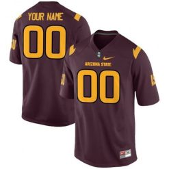 Custom Arizona State Sun Devils Football Maroon Jersey - All Stitched