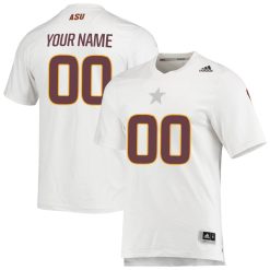 Custom Arizona State Sun Devils Football White Aeroready Jersey - All Stitched
