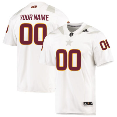 Custom Arizona State Sun Devils Football White Premier Jersey - All Stitched