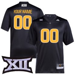 Custom Arizona State Sun Devils Football Black Premier Jersey - All Stitched