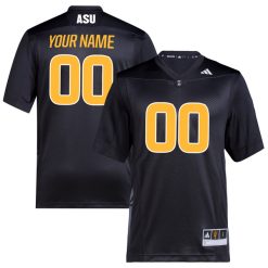 Custom Arizona State Sun Devils Football Black Premier Jersey - All Stitched
