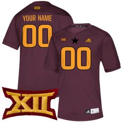Custom Arizona State Sun Devils Football Maroon Game Jersey - All Stitched