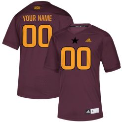 Custom Arizona State Sun Devils Football Maroon Game Jersey - All Stitched