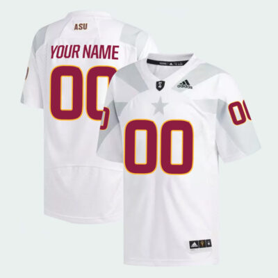Custom Arizona State Sun Devils Football White Game Jersey - All Stitched