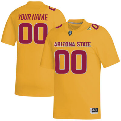 Custom Arizona State Sun Devils Football Gold Game Jersey - All Stitched