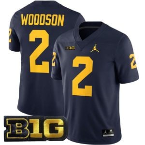 Charles Woodson Michigan Wolverines Football Navy Home Jersey - All Stitched