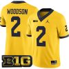 Charles Woodson Michigan Wolverines Football Maize Alternate Jersey - All Stitched