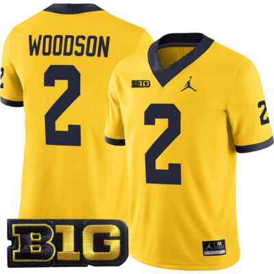Charles Woodson Michigan Wolverines Football Maize Alternate Jersey - All Stitched