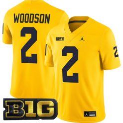 Charles Woodson Michigan Wolverines Football All Maize Jersey - All Stitched