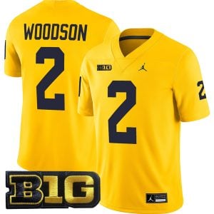Charles Woodson Michigan Wolverines Football All Maize Jersey - All Stitched