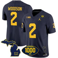 Charles Woodson Michigan Wolverines Football Navy Vapor F.U.S.E Limited Jersey - All Stitched