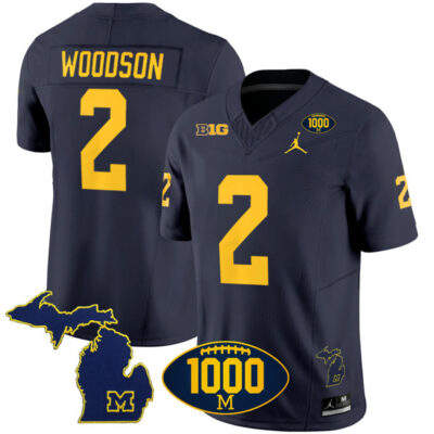 Charles Woodson Michigan Wolverines Football Navy Vapor F.U.S.E Limited Jersey - All Stitched
