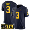 Rashan Gary Michigan Wolverines Football Navy Home Jersey - All Stitched